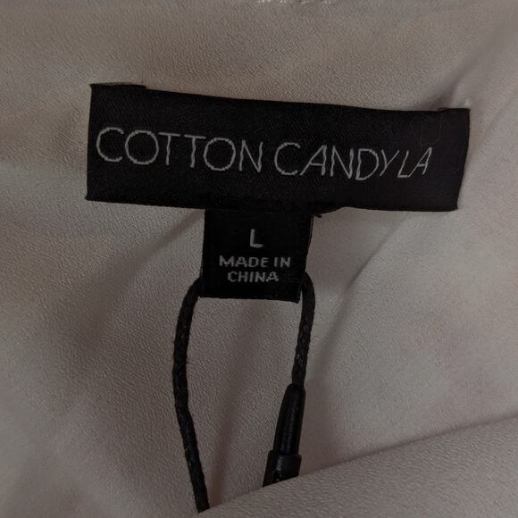 Cotton Candy LA Floral Print Spaghetti Strap Maxi Dress Blush Pink Size L - Picture 4 of 16